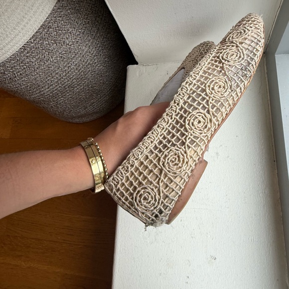 Bibi Lou Cream Crochet Ballet Flats - Picture 6 of 9